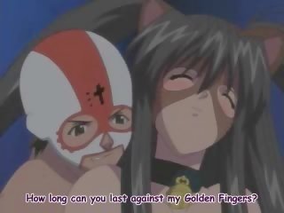 Enticing hentai animen seductress i catgirl dräkt pumpade