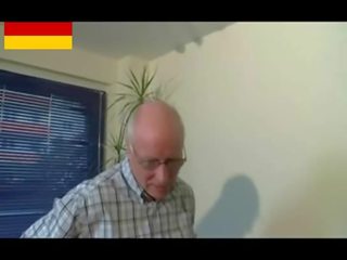 German grandpa makes young girl horny